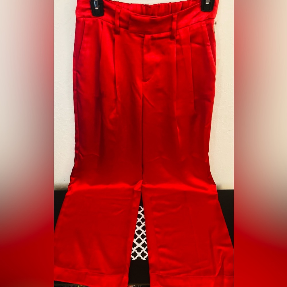 Brand New Satin Red dress pants size 2
